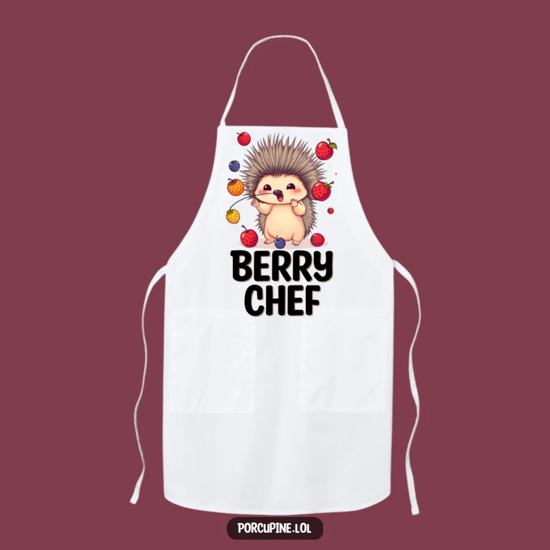 Funny Juggling Porcupine Apron: Cook with Colorful Flair and Humor