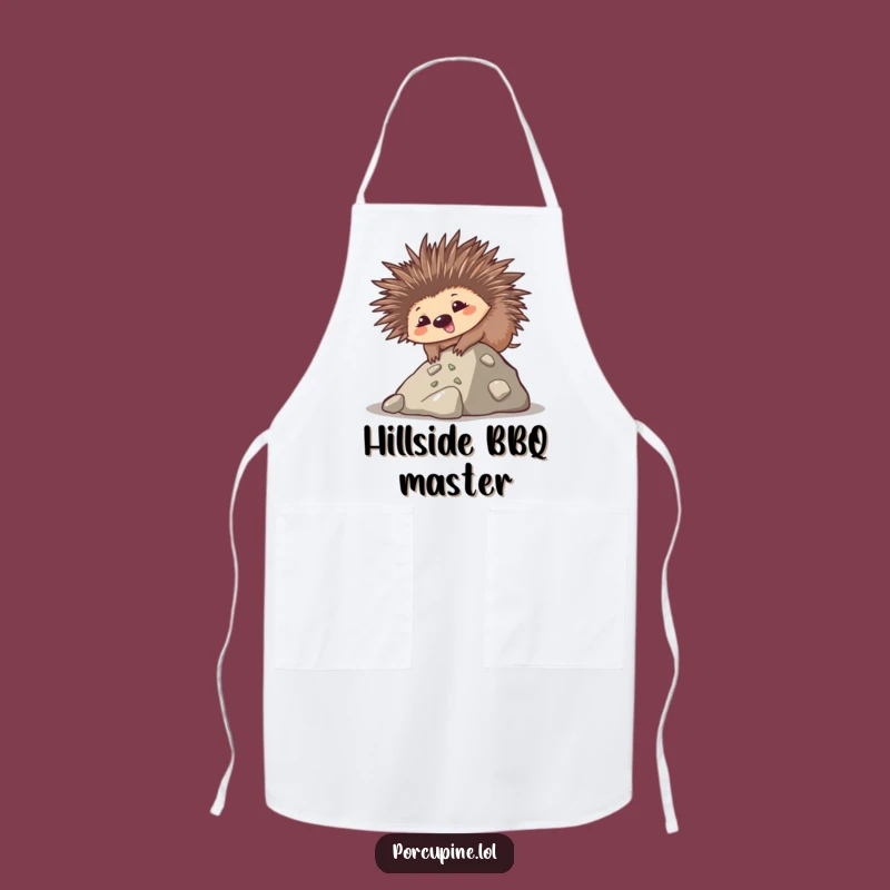 Funny Kawaii Porcupine Apron: Goofy Climb Kitchen Gift
