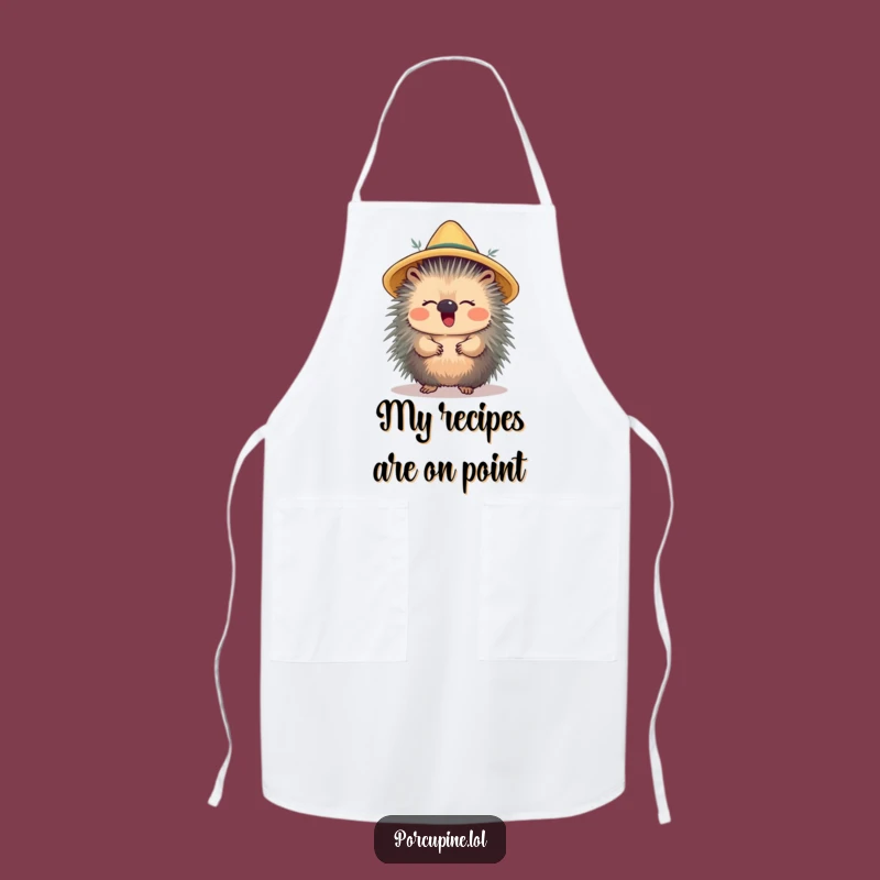Funny Porcupine Hat Apron - Cook with Giggles and Style in This Hilarious Kitchenware