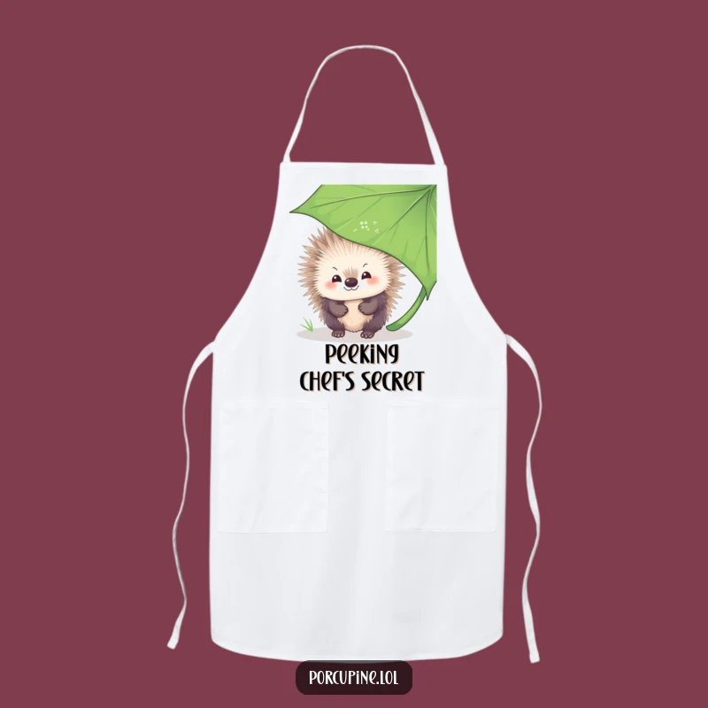 Funny Shy Porcupine Apron: Sweet Kitchen Gear for Bashful Cooks