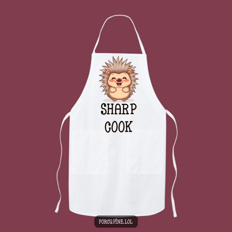 Funny Porcupine Quill Apron: Chef's Happy Prickly Kitchen Gift!