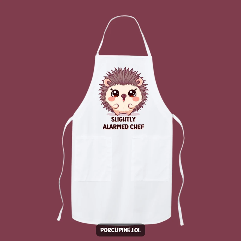 Funny Surprised Porcupine Apron: Wide Eyes for Shockingly Fun Cooking