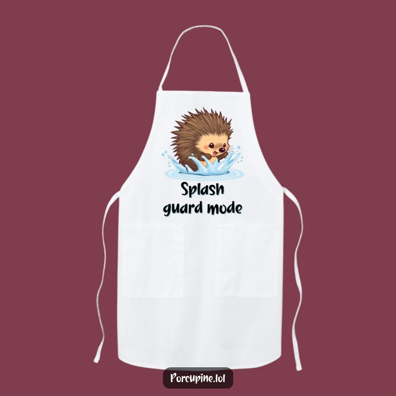 Funny Dodging Porcupine Apron: Cook Without Getting Soaked!