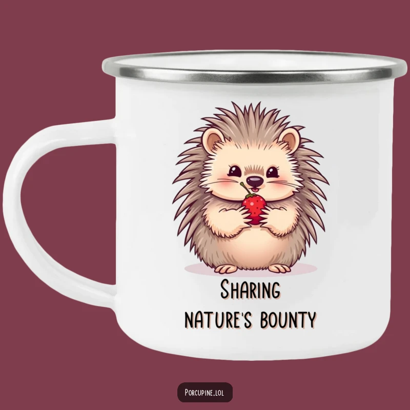 Funny Generous Porcupine Campfire Mug: Kind Companion for Outdoor Sharing