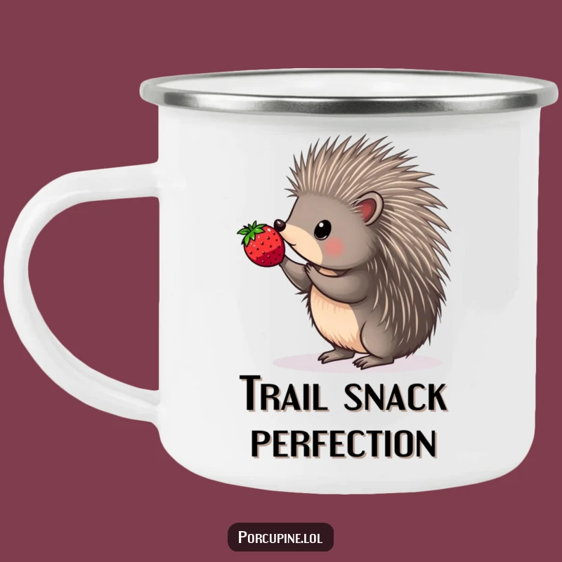 Funny Porcupine Berry Balance Camping Mug - Prickly Outdoor Dexterity Gift