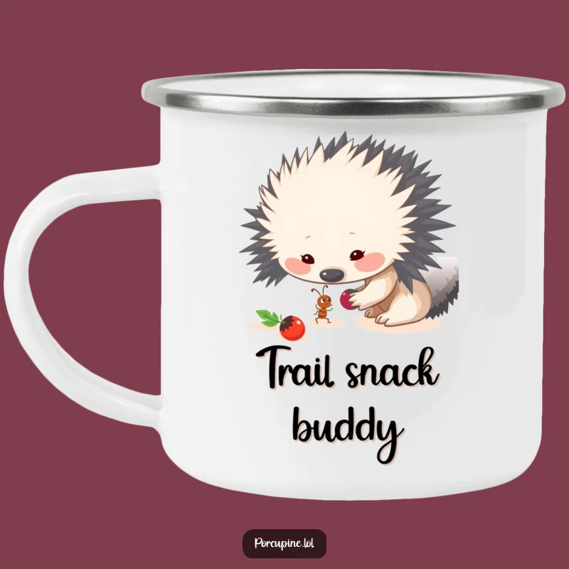 Funny Porcupine Sharing Camping Mug - Kindness & Companionship Outdoors