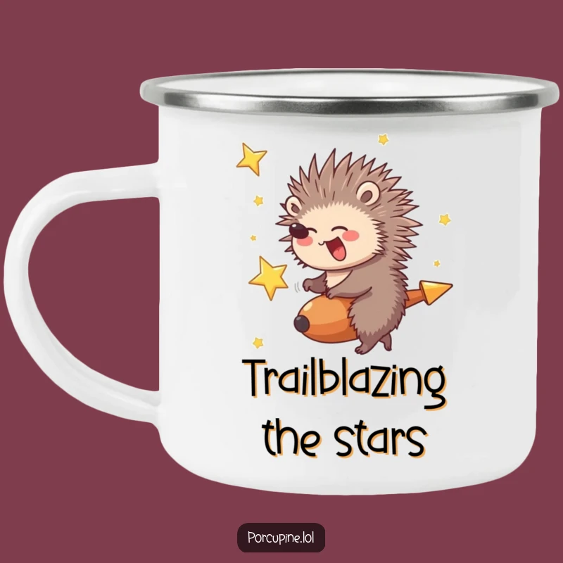 Funny Porcupine Shooting Star Camping Mug: Hilarious campfire companion