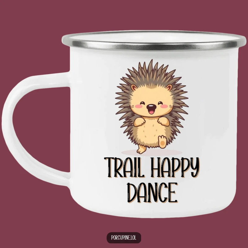 Durable Funny Porcupine Shuffle Camping Mug: Outdoor Dance Party Gift