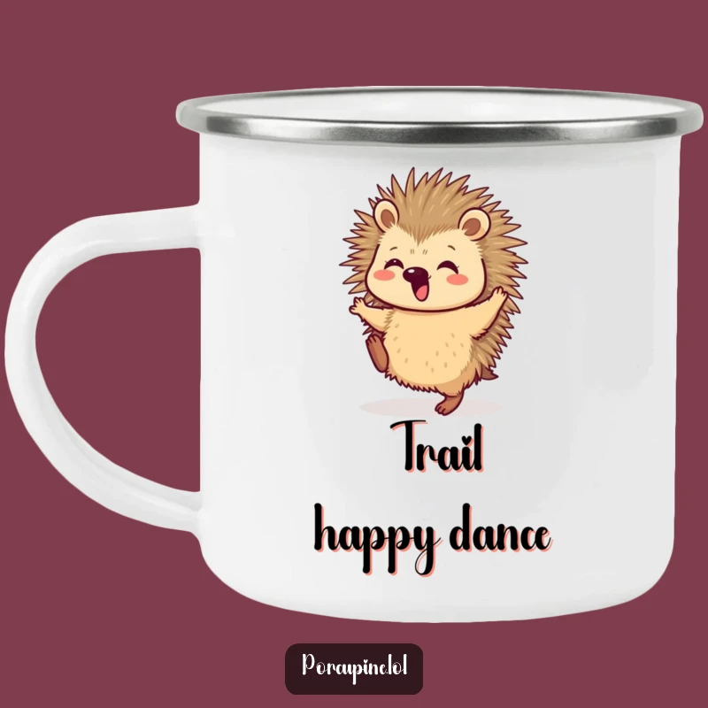 Funny Porcupine Dance Campfire Mug: Energetic Companion for Outdoor Merriment