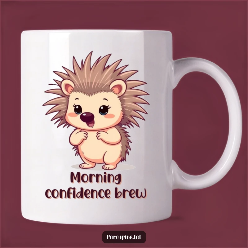 Funny Confident Porcupine Mug: Bold Quills Gift for Strong Personalities