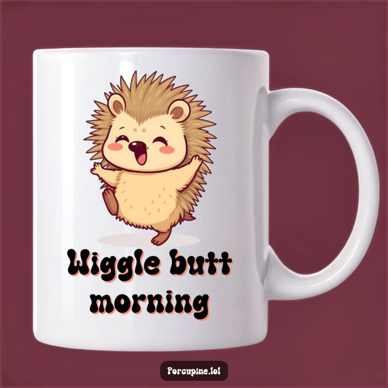Funny Dancing Porcupine Mug: Joyful Celebration Gift for Lively Personalities