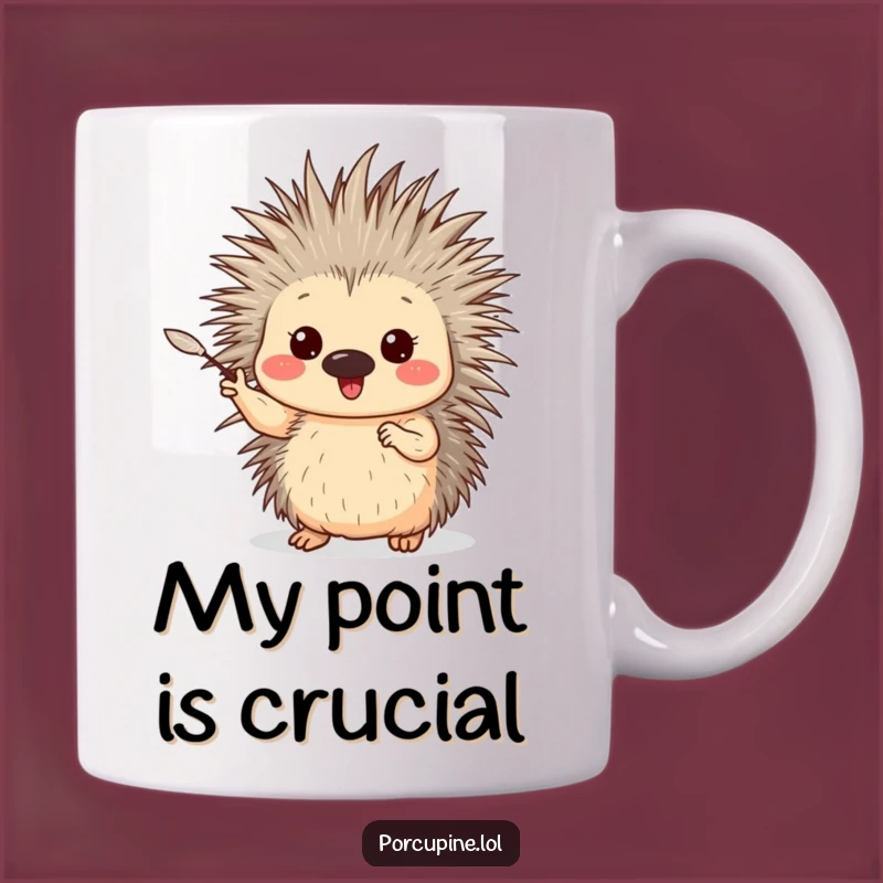 Funny Porcupine Enthusiast Mug: Hilarious Gesture Gift for Talkative Folks!