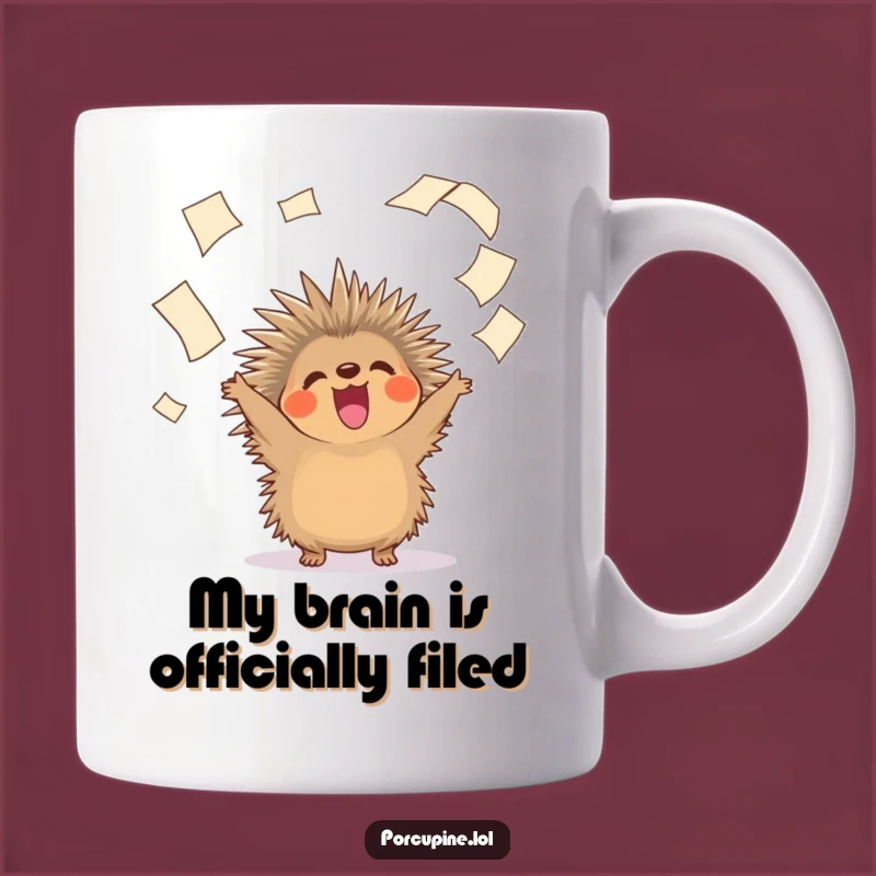 Funny Cheerful Porcupine Paper Toss Mug: The Perfect Gift for Office Chaos Lovers