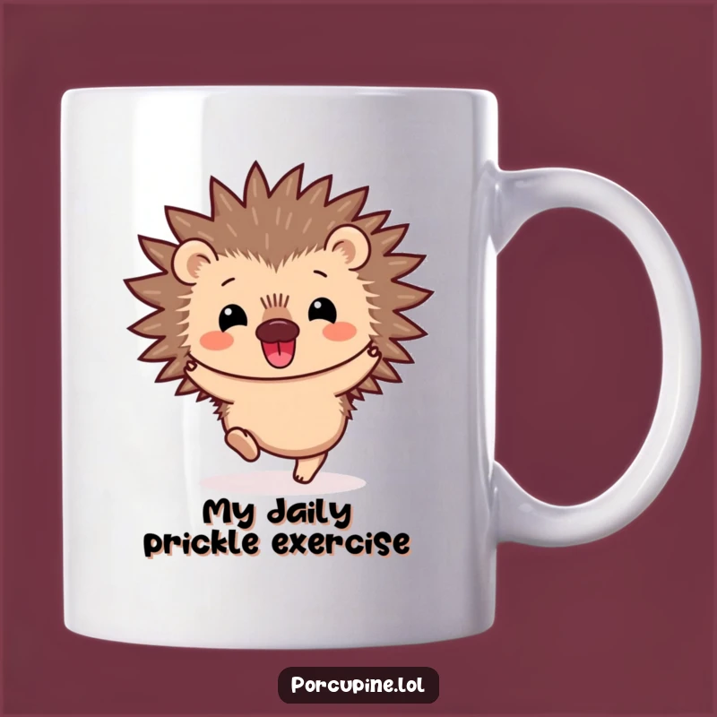 Funny Kawaii Porcupine Hop Mug: Adorable Prickly Pal Makes a Perfect Funny Gift