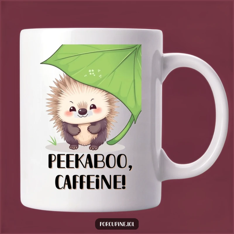 Funny Shy Porcupine Mug: Sweet Peek-a-Boo Gift for Bashful Personalities