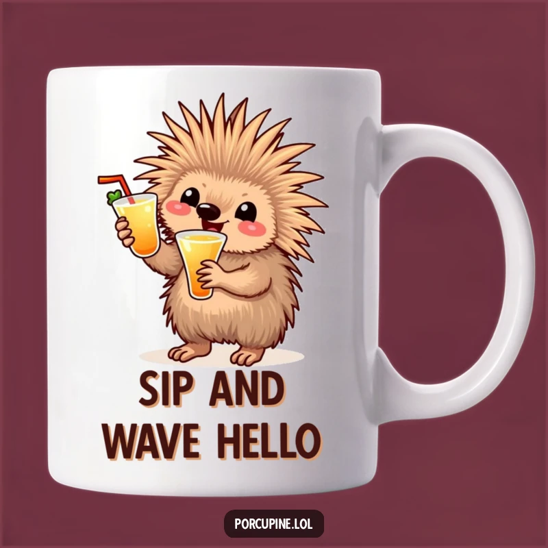 Funny Cocktail Porcupine Mug: Cheers to Hilarious Sips and Gifts!