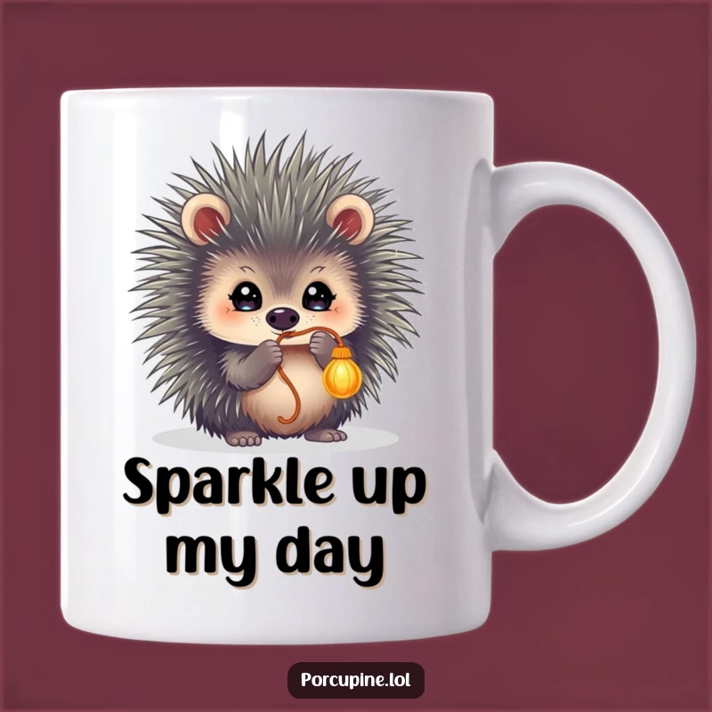 Funny Porcupine String Batting Mug - Playful Gift for Cat Lovers and Fun Seekers