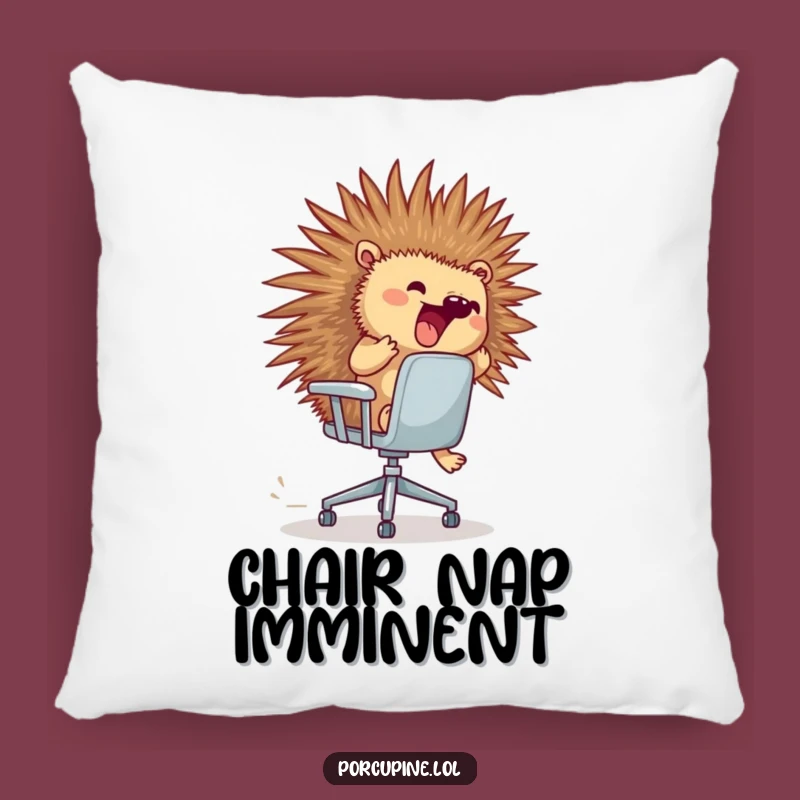 Soft and Exciting Funny Porcupine Office Chair Pillow for Cozy Adventures