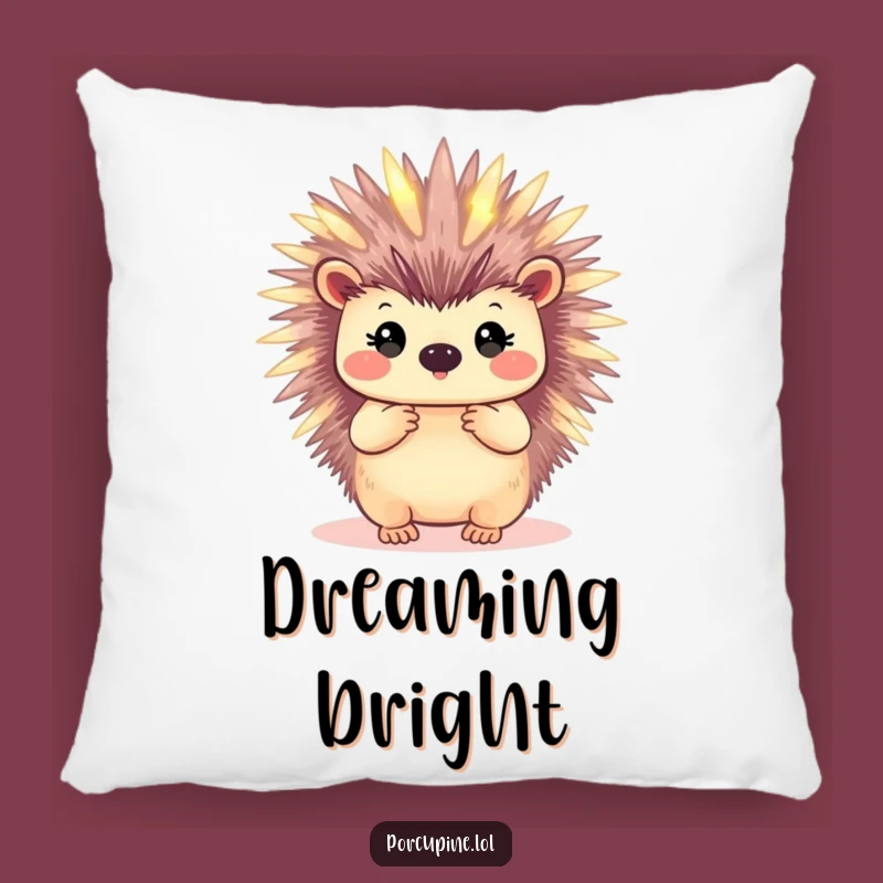 Funny Glowing Porcupine Pillow - Soft Comfort with a Magical Glow