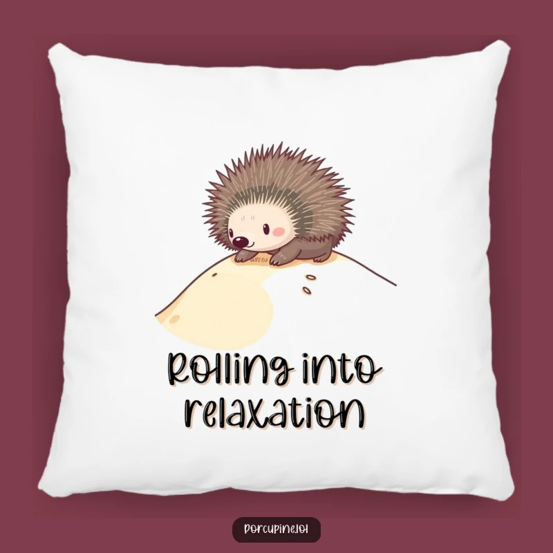 Funny Porcupine Dune Slide Pillow - Cozy Comfort Meets Hilarious Porcupine Action