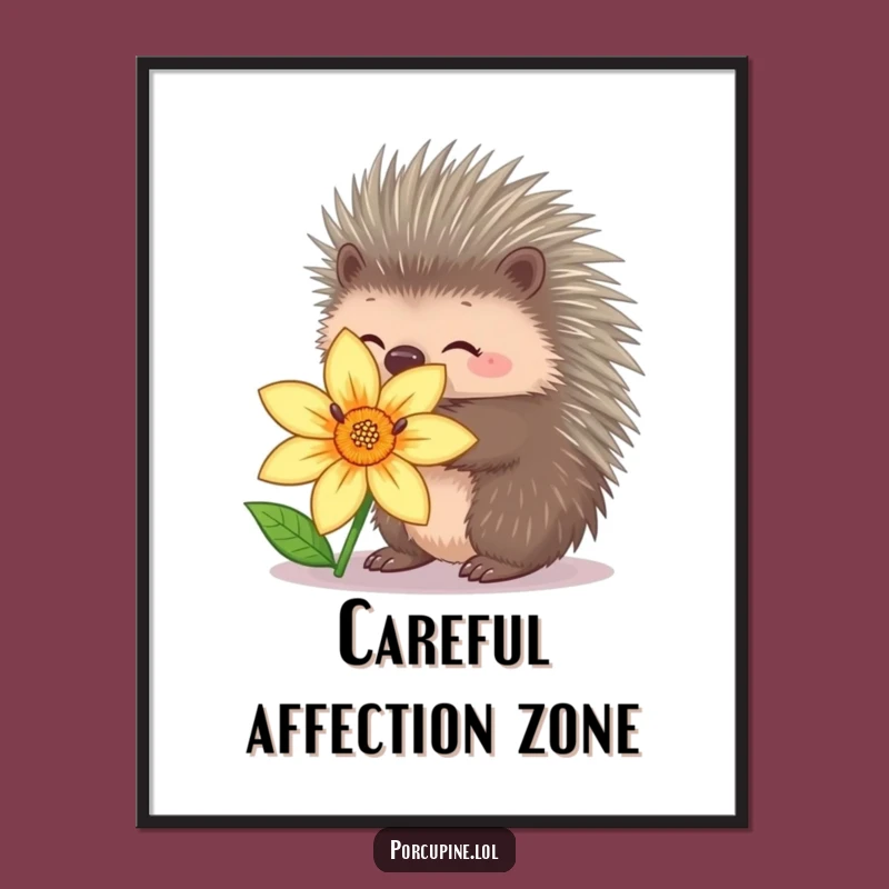 Funny Porcupine Hug Digital Art: Tender Moments Captured!