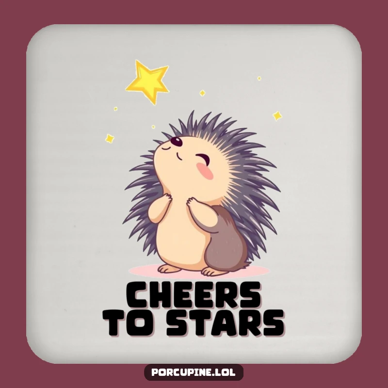 Funny Wondering Porcupine Coaster Set: Protect Surfaces with Magic Gift