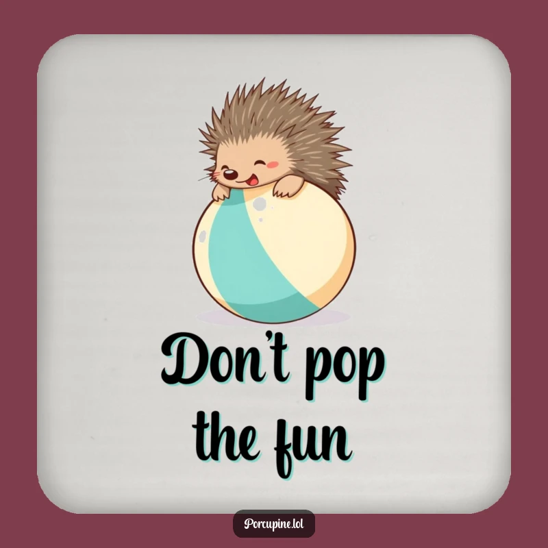 Funny Beach Ball Porcupine Coaster: Protect Surfaces with Hilarious Style!