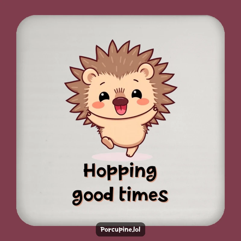 Funny Kawaii Porcupine Hop Coasters: Protect Surfaces with This Cute and Hilarious Prickly Decor