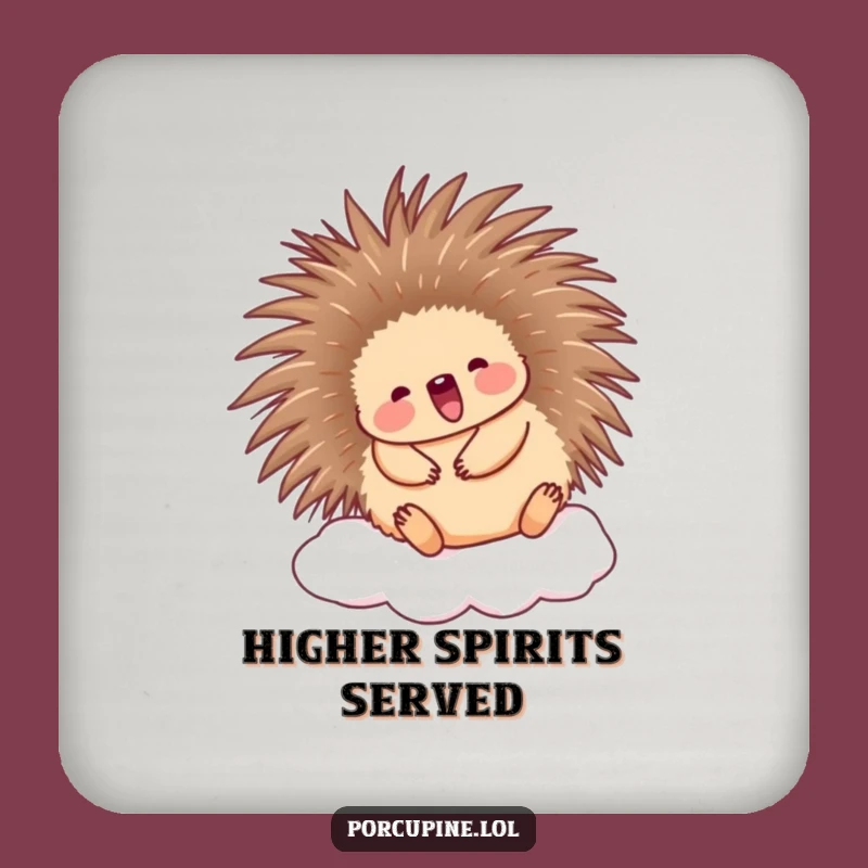 Funny Porcupine Cloud Coaster: Cute and happy protection for surfaces
