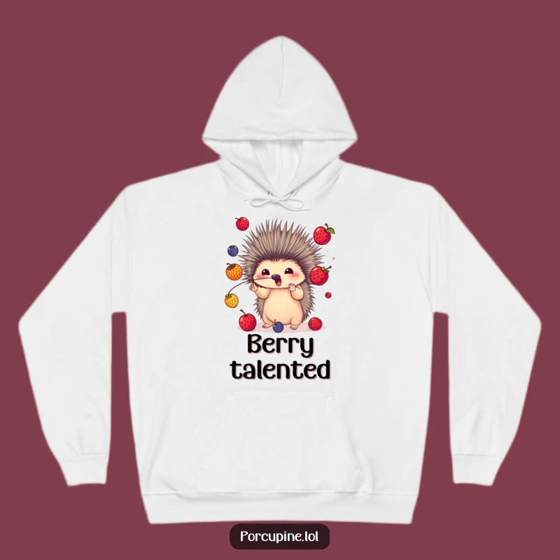 Cozy Funny Juggling Porcupine Hoodie: Stay Warm While Juggling Life