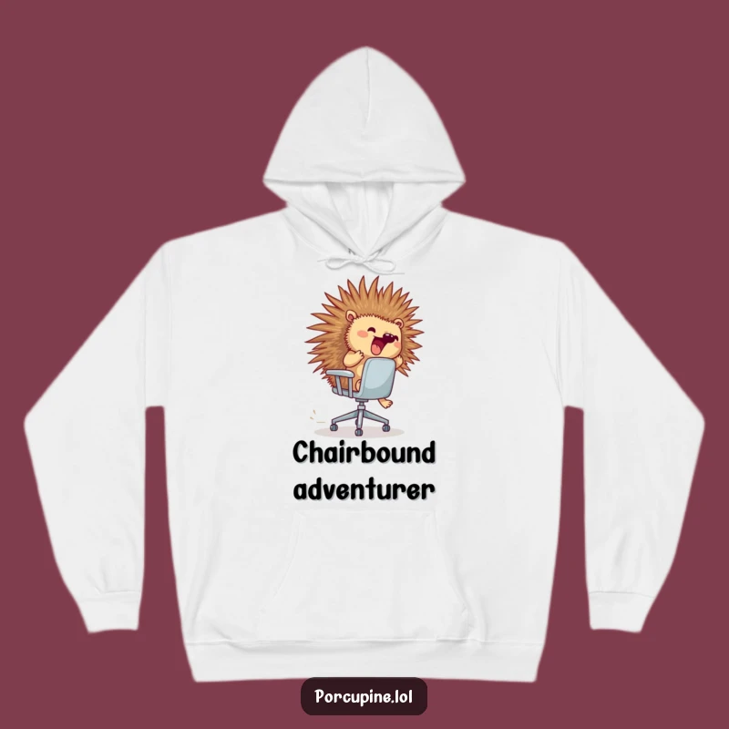 Cozy and Comical Funny Porcupine Office Chair Hoodie for Wild Rides