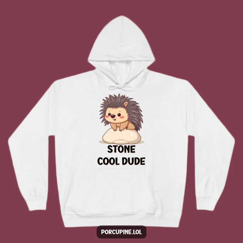 Funny Kawaii Porcupine Hoodie: Cozy Contented Prickles Gift