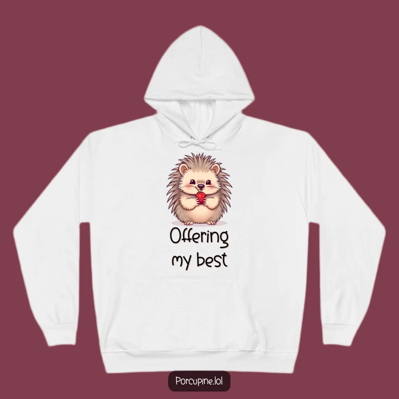 Cozy Funny Giving Porcupine Hoodie: Warm Wear for Hearts Full of Kindness