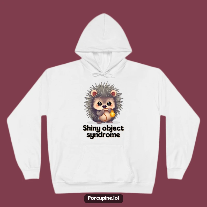 Funny Porcupine String Batting Hoodie - Cozy Comfort with Playful Charm