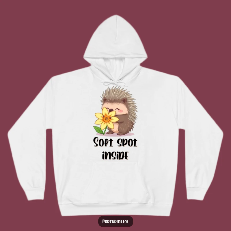 Funny Porcupine Hug Hoodie: Cozy Comfort with a Gentle Touch!