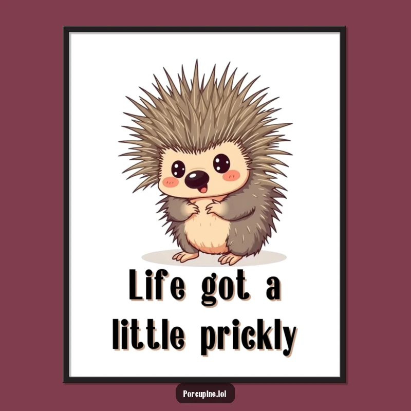 Funny Free Printable Wall Art: Tangled Porcupine - Hilarious Downloadable Art!