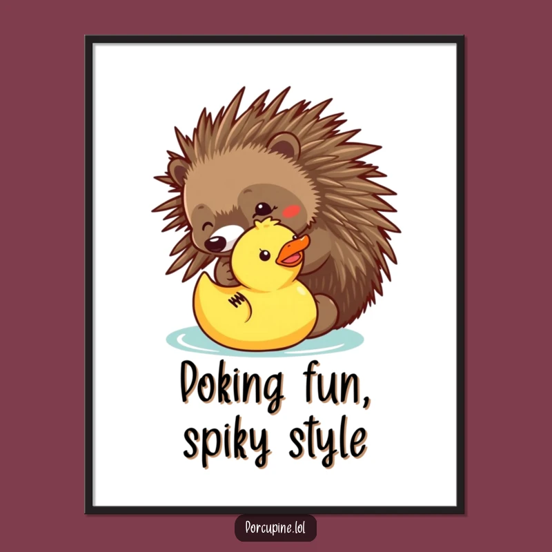 Free Printable Wall Art: Porcupine & Duck Playtime - Whimsical Downloadable Decor!