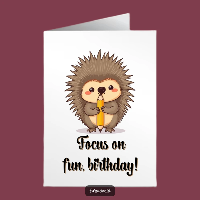 Free Printable Porcupine Pencil Birthday Card: Hilarious DIY Downloadable Gift for the Focused
