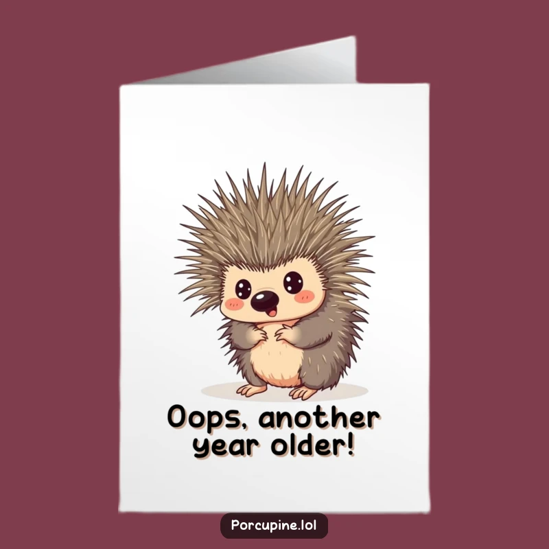 Funny Free Printable Birthday Card: Tangled Porcupine - Hilarious Downloadable Gift!