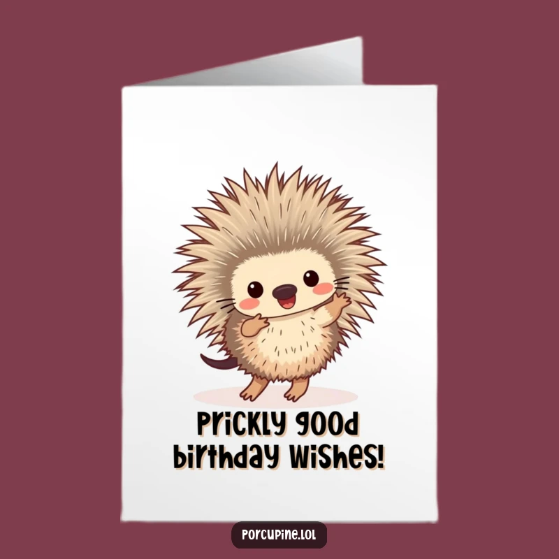 Funny Porcupine Birthday Dance Free Printable Card - Hilarious Downloadable Gift!