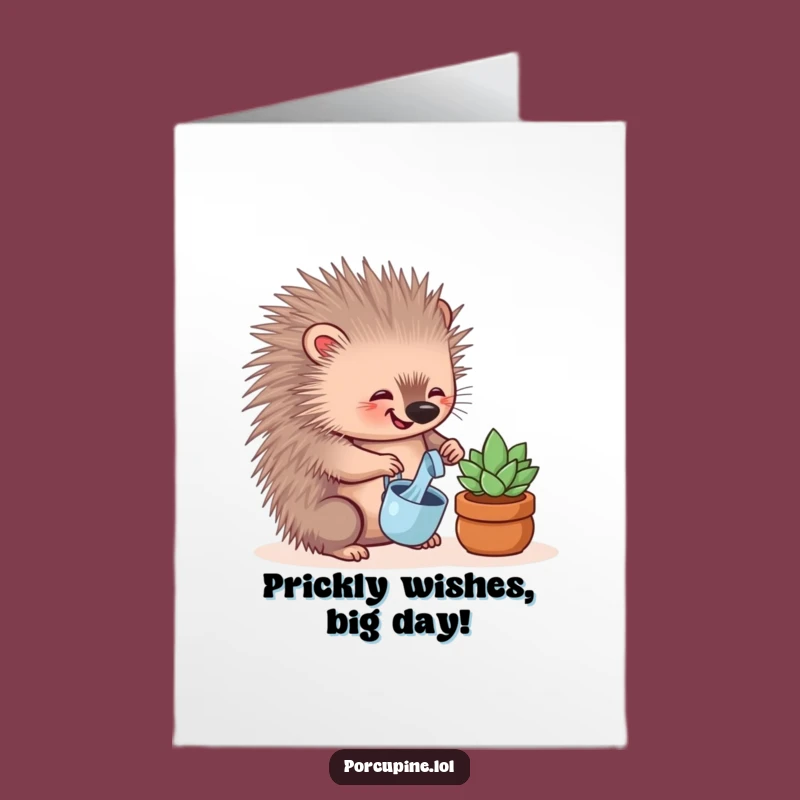 Free Printable Porcupine Succulent Birthday Card: Hilarious DIY Downloadable Gift for Plant Lovers