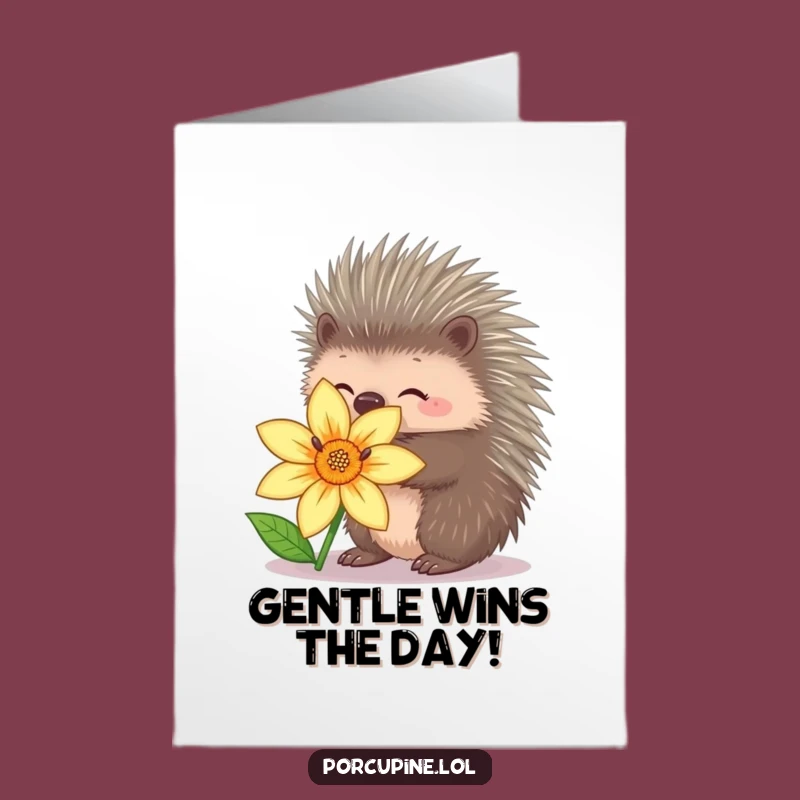 Free Printable Congrats Card: Gentle Porcupine - Celebrate with Funny DIY!