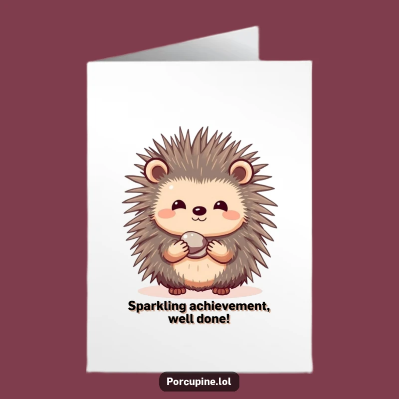 Thoughtful Free Printable Congrats Card: Pebble Porcupine, Heartfelt Downloadable Gift