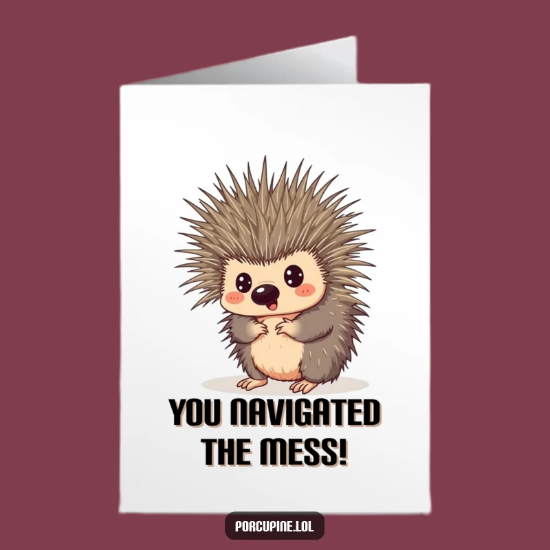 Free Printable Congrats Card: Tangled Porcupine Surprise - Hilarious Downloadable Gift!