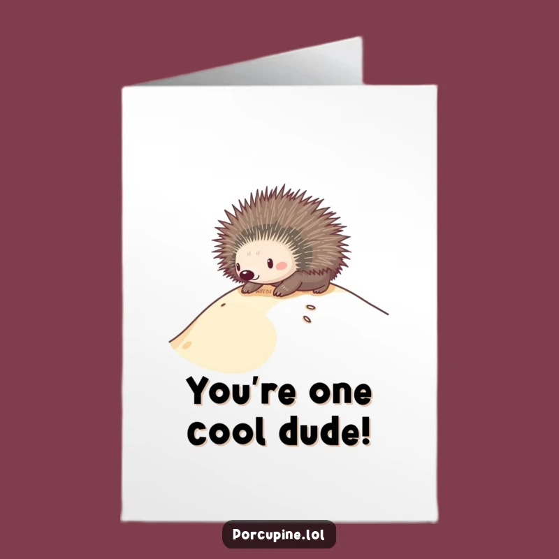 Free Printable Congrats Card: Porcupine Dune Slider - Celebrate with a Laugh!