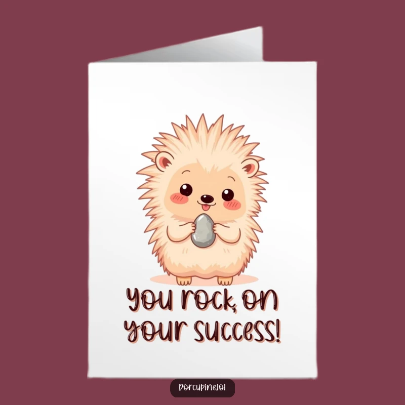 Free Printable Congrats Card: Porcupine's Shiny Pebble Gift - Hilarious!