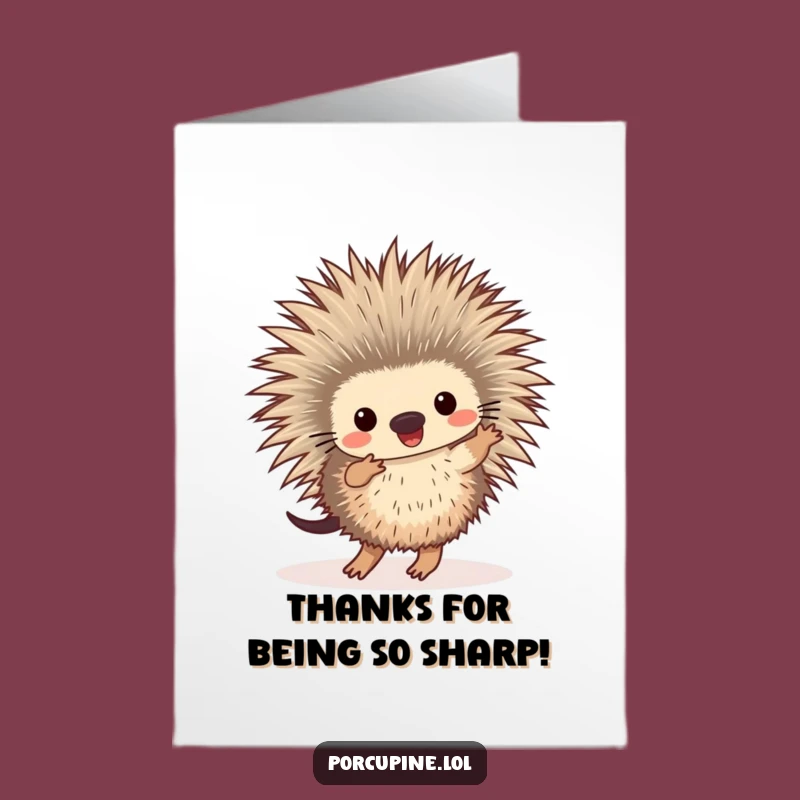 Porcupine Thank You Dance Free Printable Card - A Hilarious Downloadable Gift!