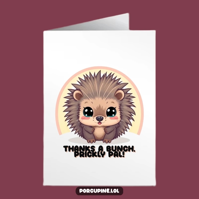 Free Printable Thank You Card: Funny Porcupine Rainbow - Adorable Downloadable!