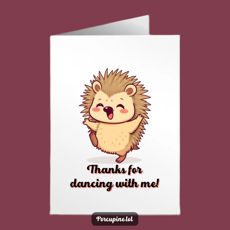 Free Printable Thank You Card: Groovy Porcupine Thanks, Fun Downloadable Art!