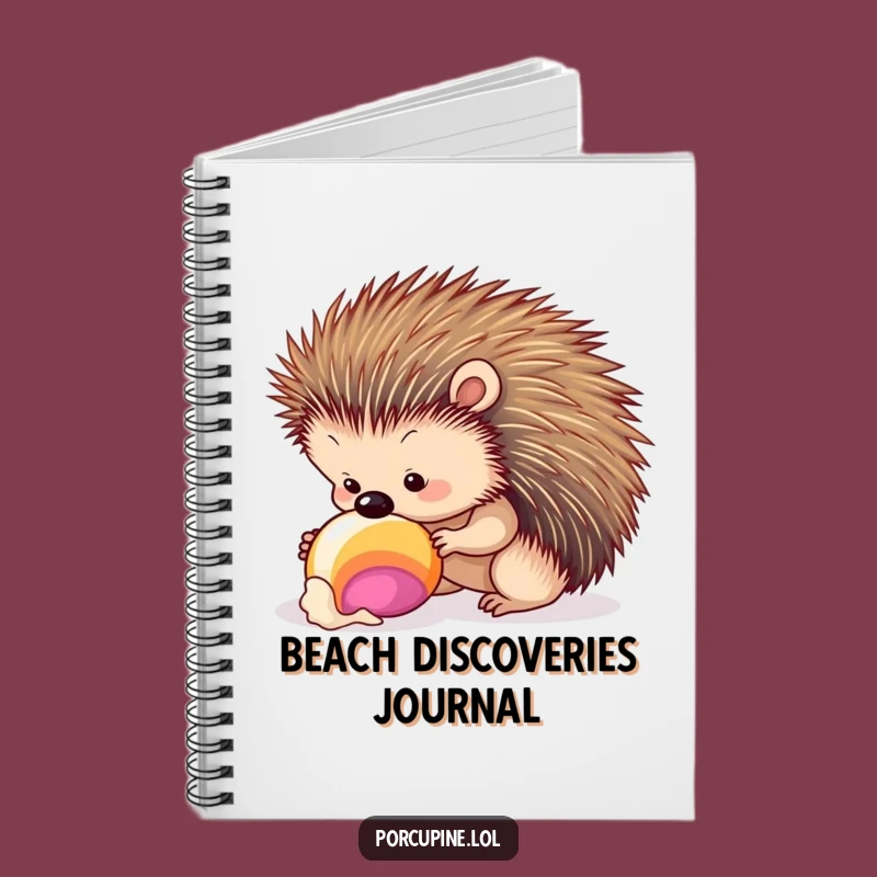 Funny Seashell Porcupine Notebook: Jot Down Your Curious Finds!